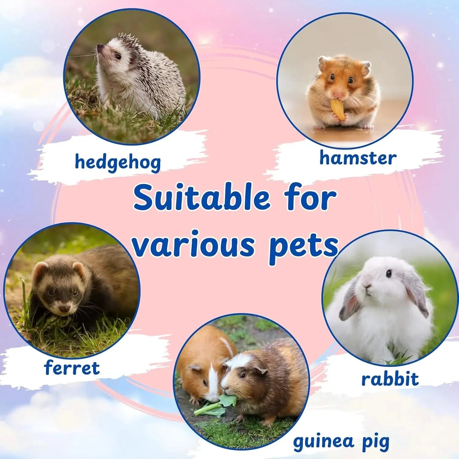 Interactive Hedgehog Hideout Tunnel with Bell Ball Toys for Small Pets