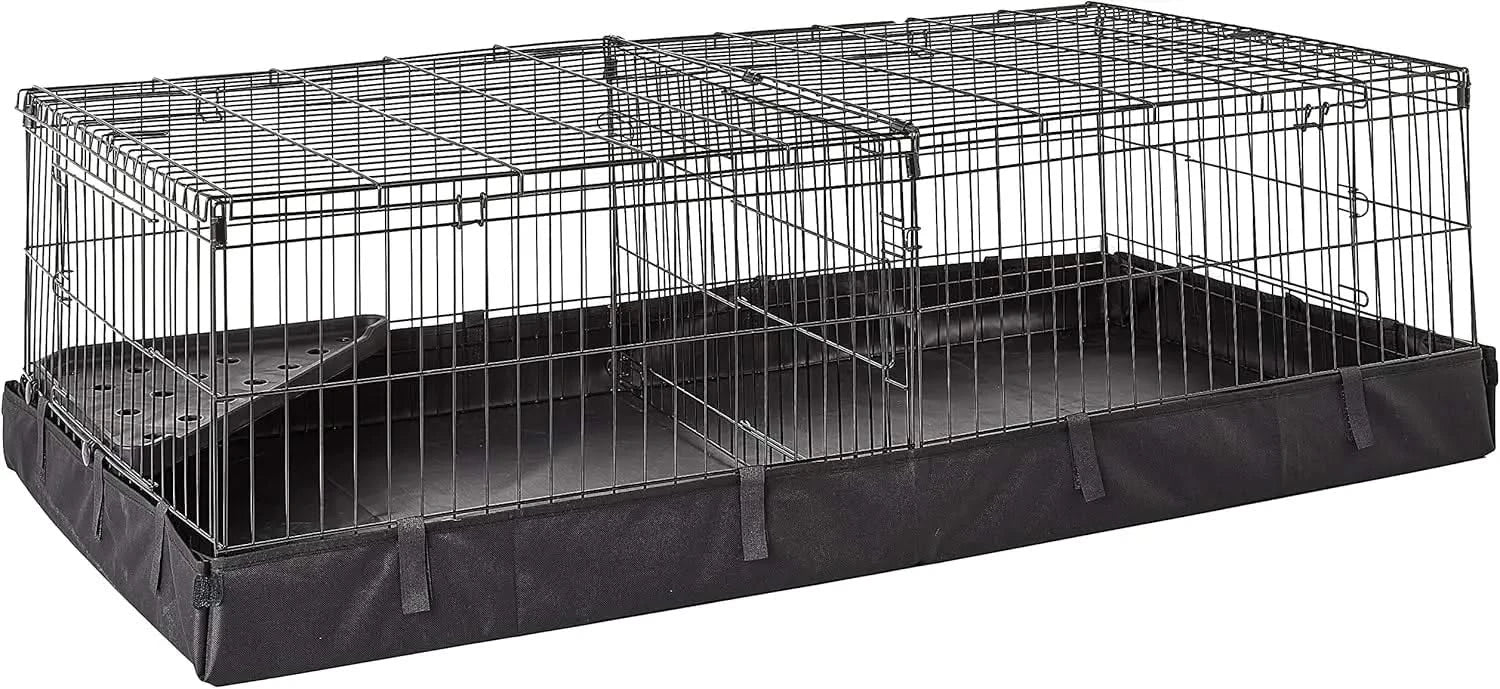 Amazon Basics Spacious Leakproof Canvas Bottom Guinea Pig Pet Cage Divider