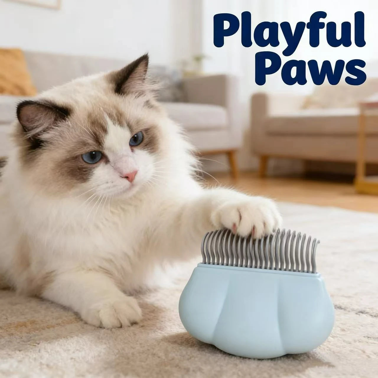 Grooming Cat Comb for Cats - Pumpkin-Shaped Plastic Multi-Color