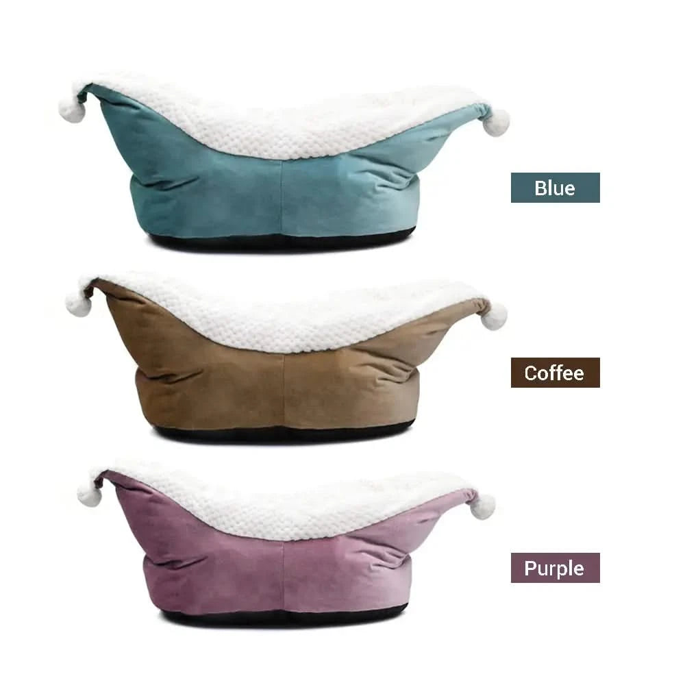 Cozy Deep Sleep Boat-Shape Pet Bed for Small Dogs and Cats