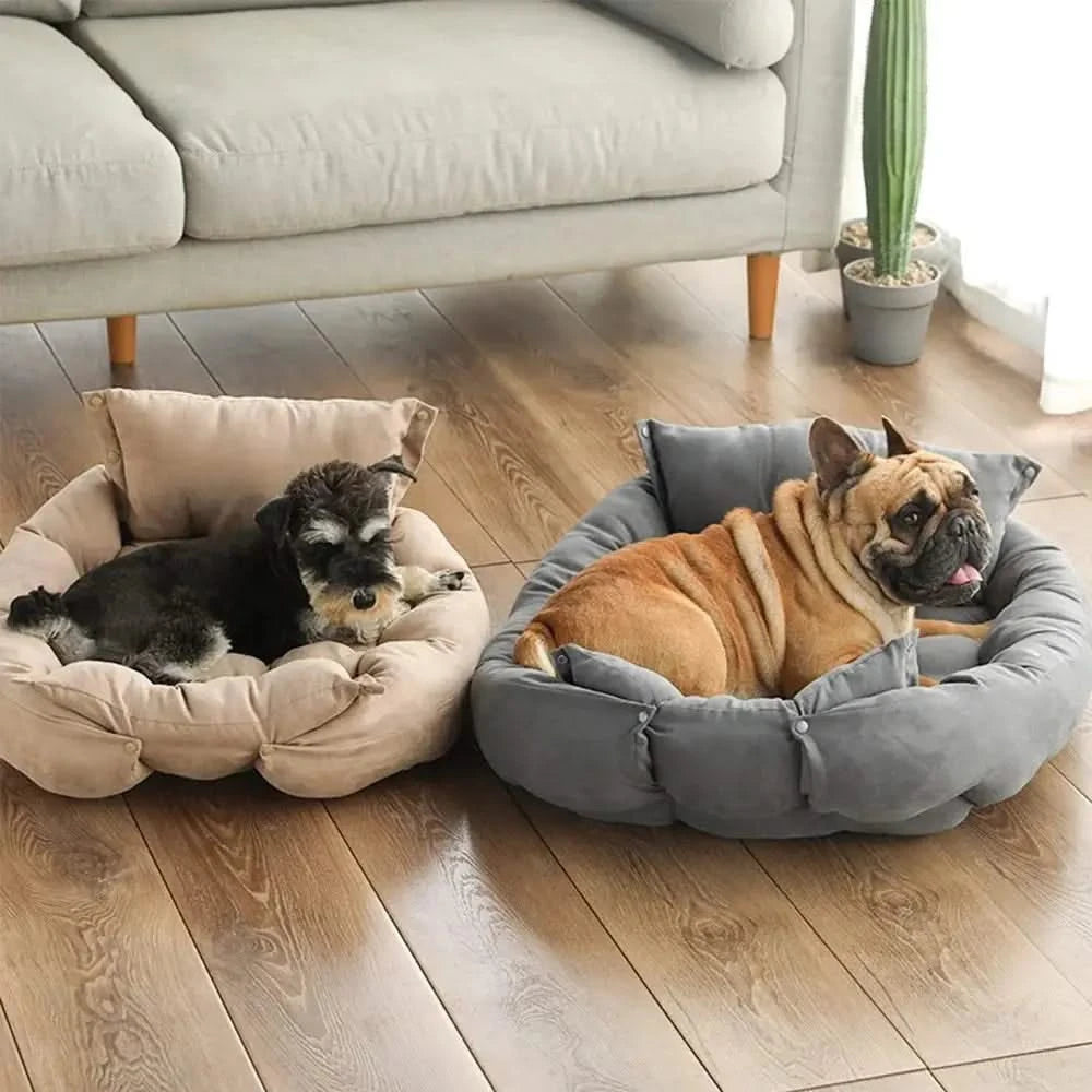 Deluxe 3-in-1 Pet Bed: Warm, Soft Puppy Kitten Nest & Dog Sofa