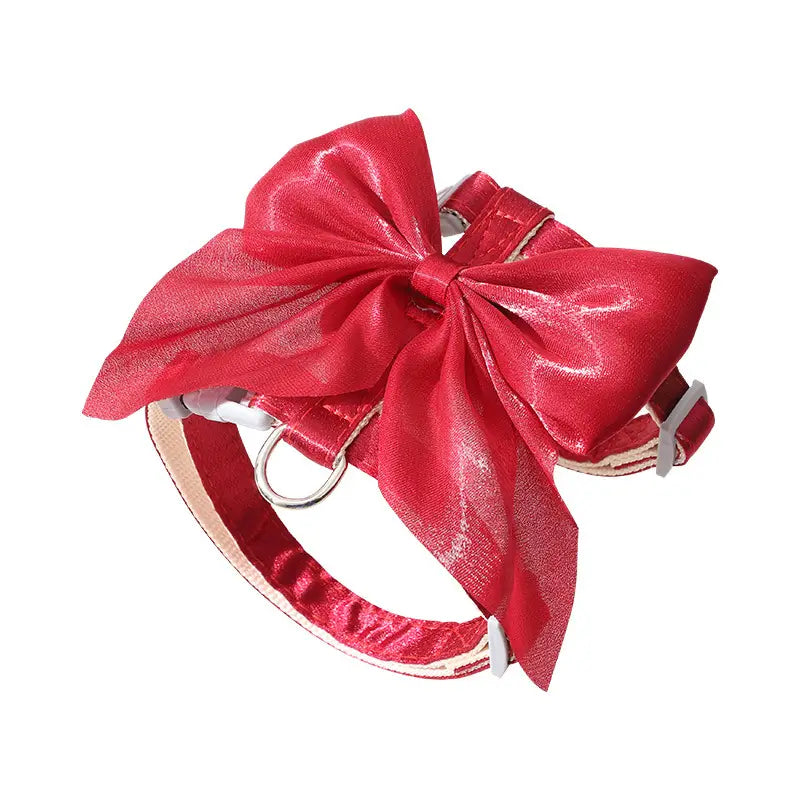 Escape-Proof Cat Harness: Large Bow Accent, Adjustable Fit