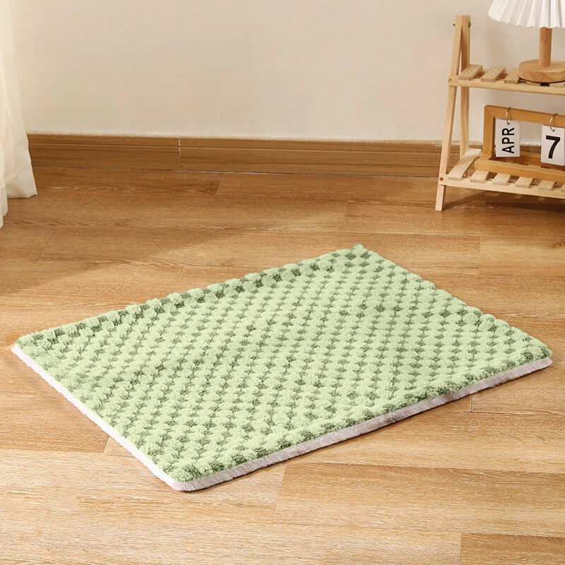 Cozy Pet Mat, Soft Textured Fabric, Multi-Color, Ideal for Dogs & Cats