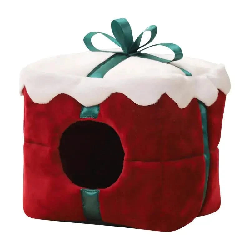 Cozy Christmas Hamster Hideout Warm Small Animal Bed Guinea Pig House