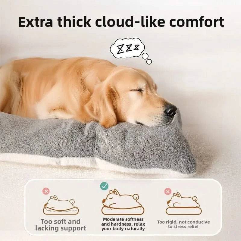 Luxurious Extra Large Plush Dog Bed Sofa - Super Soft Thickened Pet Mat