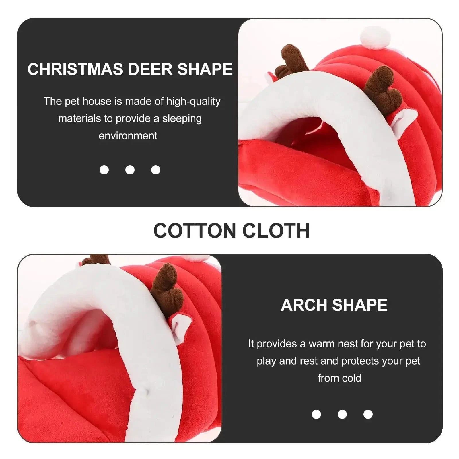 Cozy Winter Warm Hamster Nest Bed for Small Animals, Squirrels, Mice – Soft Pet Rest Cave