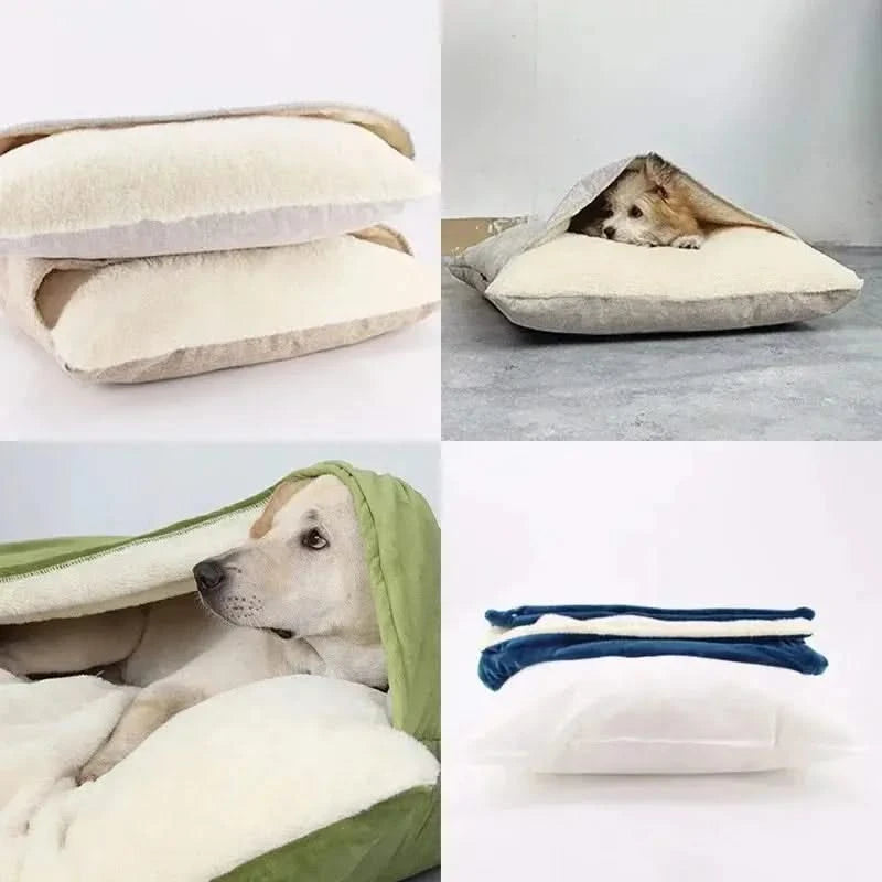 Cozy Washable Winter Pet Bed – Plush, Removable, Bite-Resistant Cushion for Pets