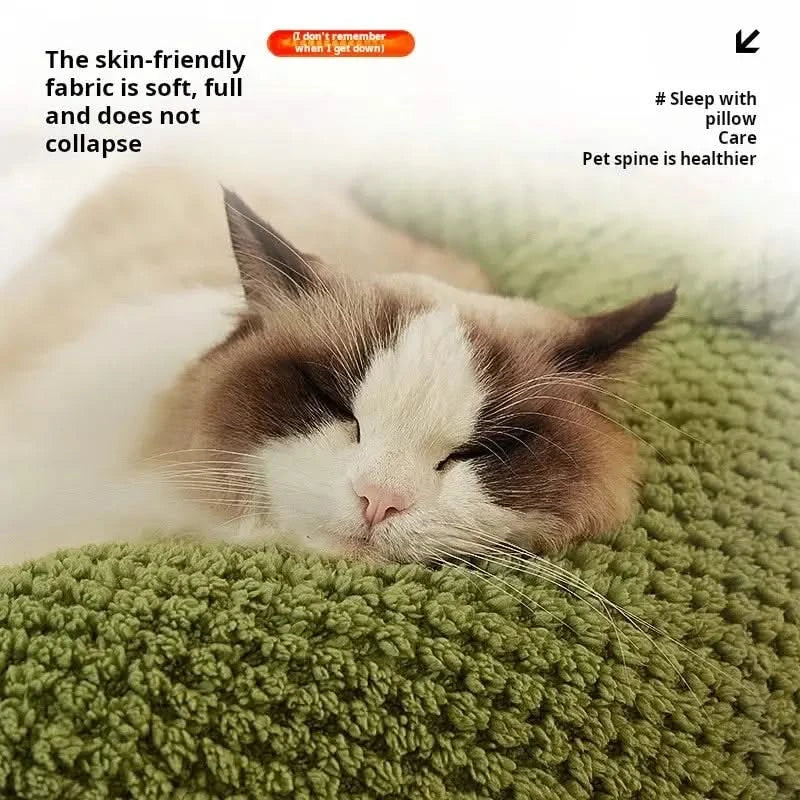 Ultimate Cozy Green Frog Plush Pet Bed for Small Dogs & Cats