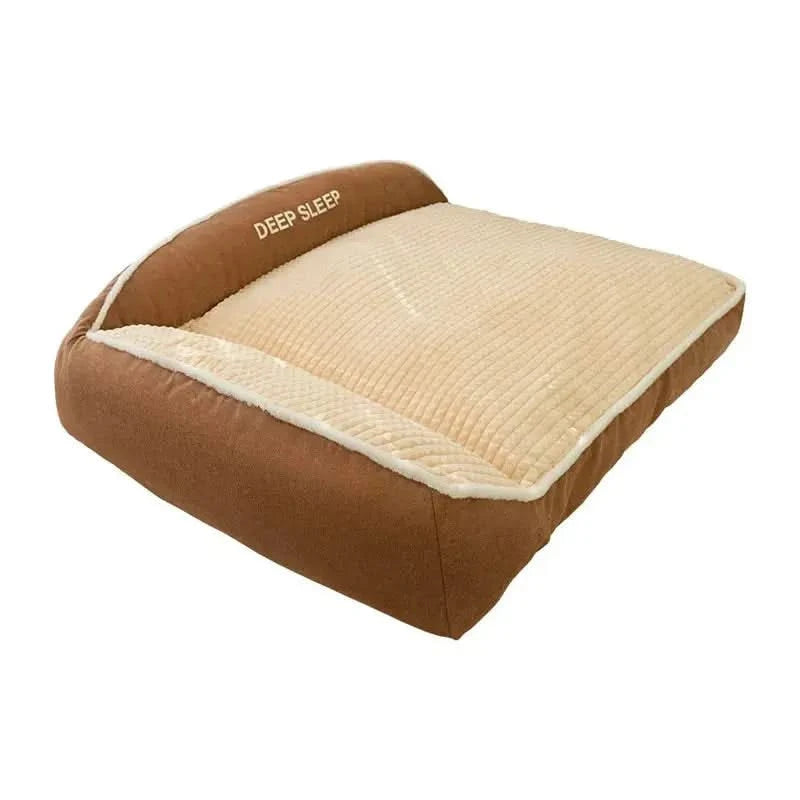 Plush Winter Warm Pet Sofa Bed, Large Thick Removable Cover
