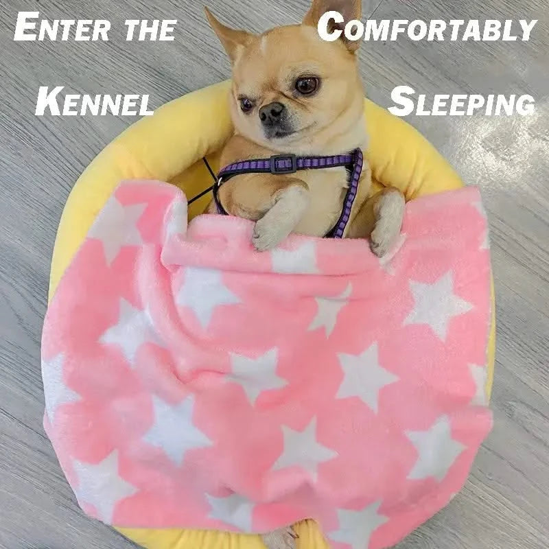 HiCoDo Adorable Fruit Pattern Pet Mat – Breathable Dog Mattress & Cat Bed