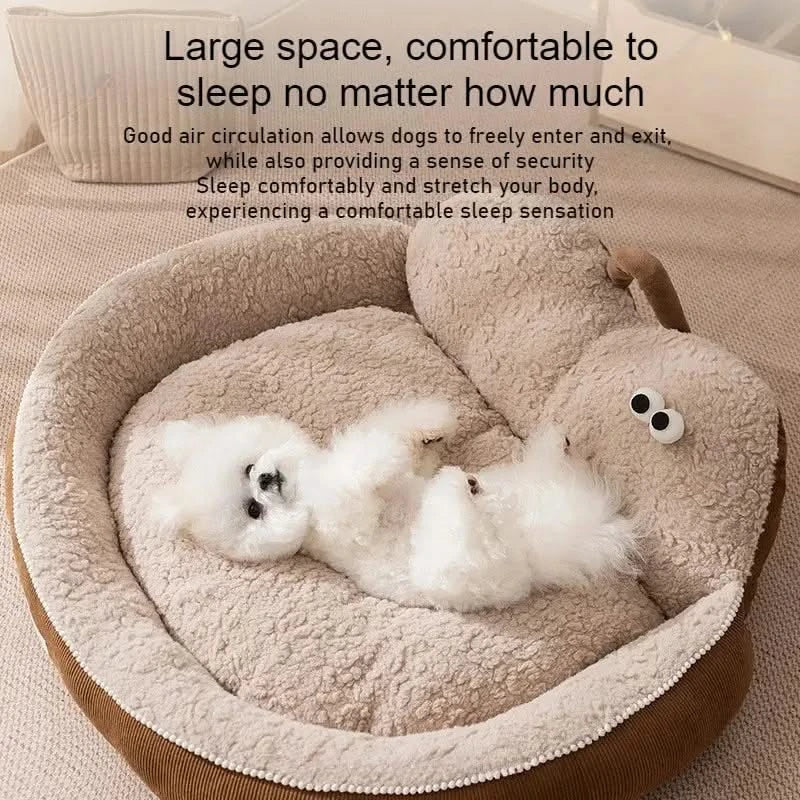 Plush Winter Warm Pet Bed: Thick Cotton Dog Cat Cave Sofa House