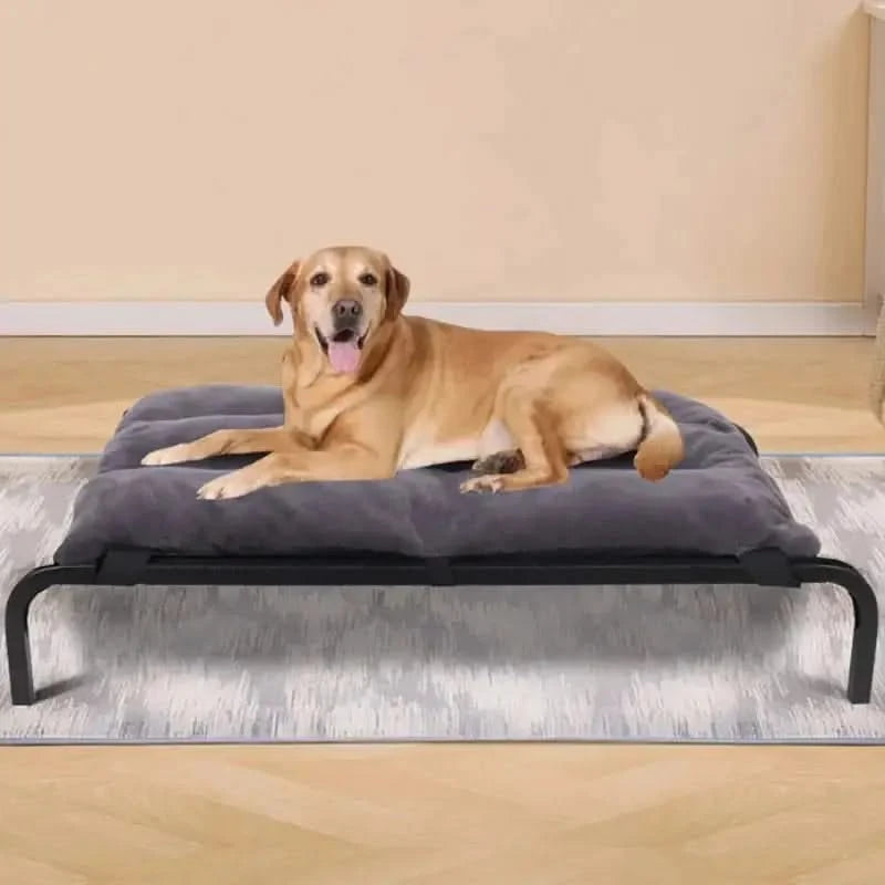 Warm Breathable Dog Bed with Detachable Iron Frame for Large Pets