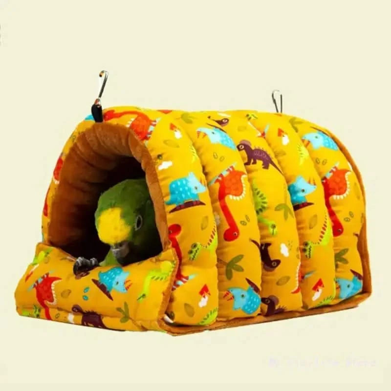 Cozy Plush Pet Hammock Nest: Warm Winter Hanging Bed for Birds & Hamsters