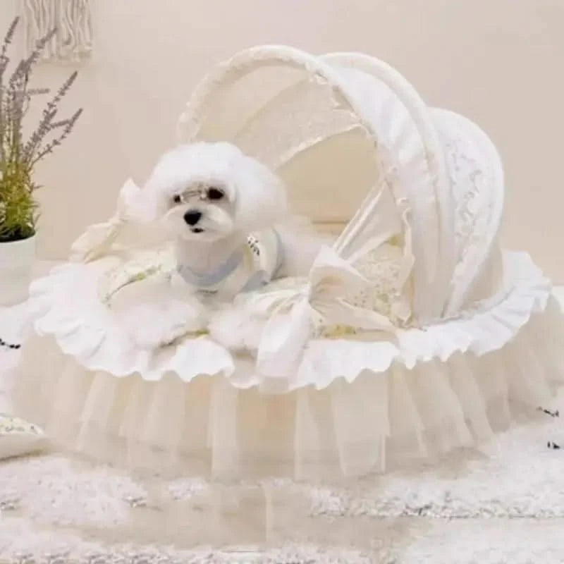 Luxury Soft Detachable Washable Pet Cradle Bed for Dogs Cats Puppies