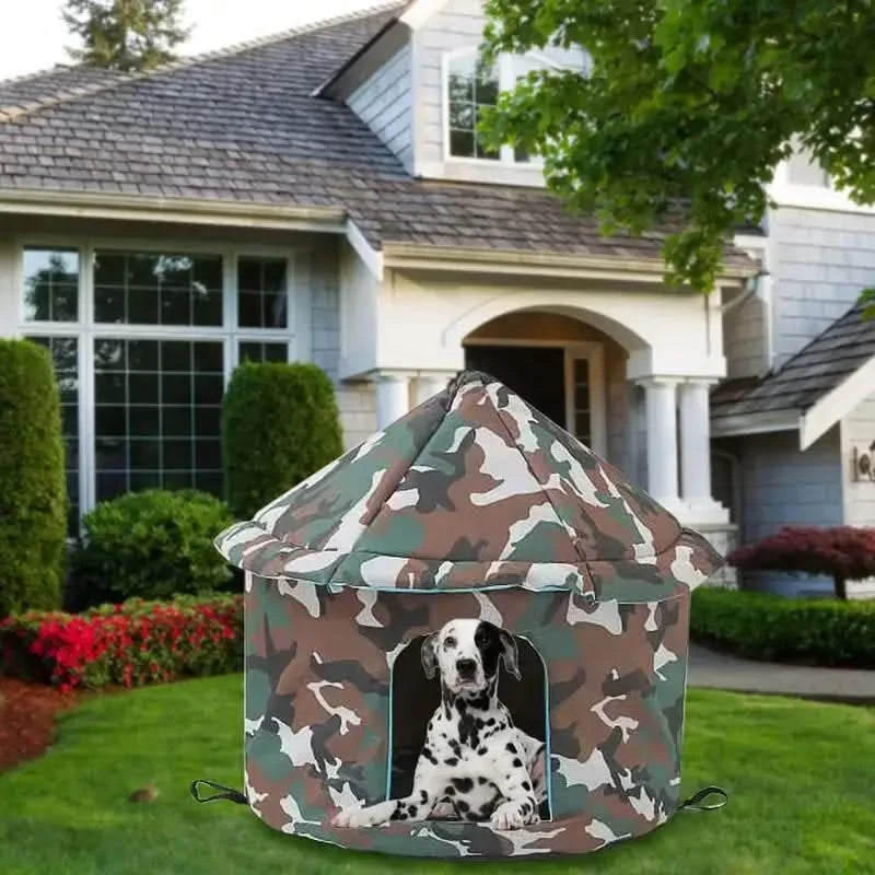 Waterproof Outdoor Insulated Cat House Dog Nest - Warm Foldable Pet Cave