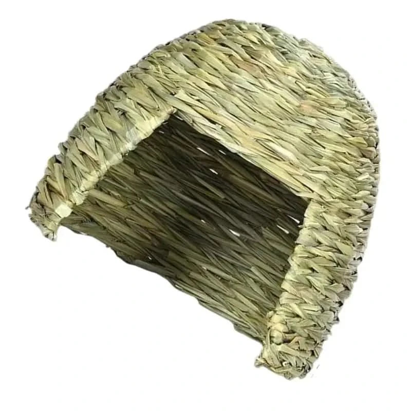 Cozy Natural Grass Woven Hideout Cave for Small Pets: Rabbits, Guinea Pigs