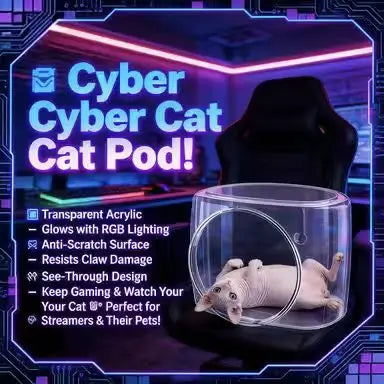 Transparent Cat Bed: Cozy Rest, Clear Design, Modern Style (Acrylic)