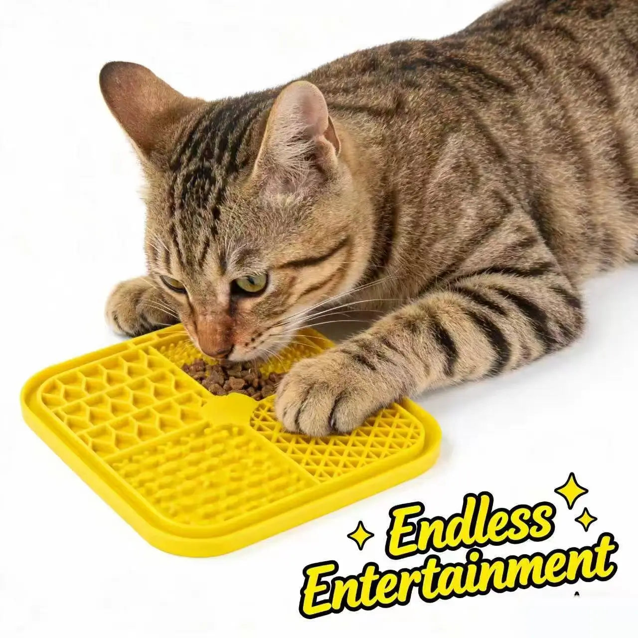 Slow-Feeding Cat Mat: Interactive Mealtime, Silicone Surface