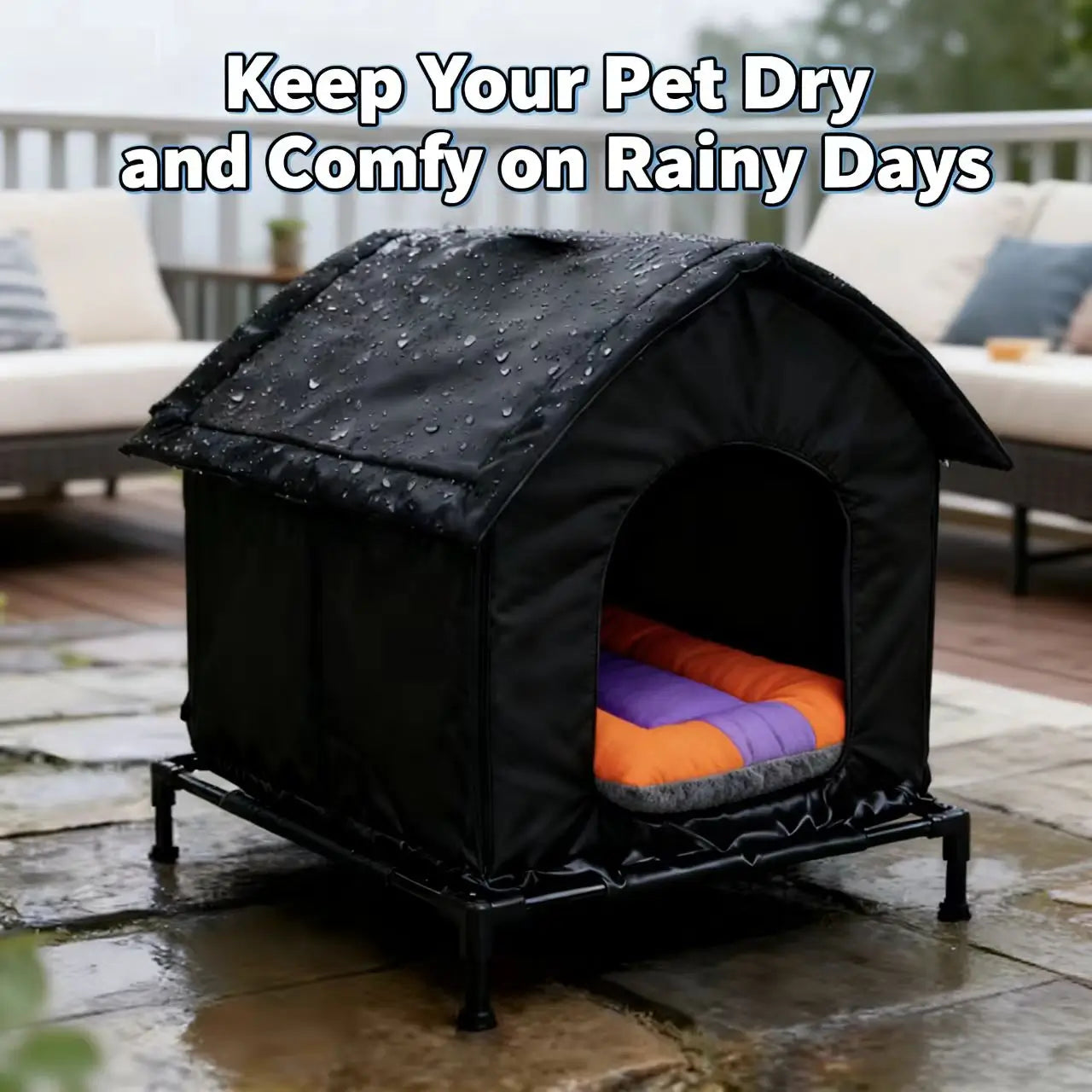 Soft Warm Cat Mattress Easy Clean for Waterproof Outdoor Cat Houses