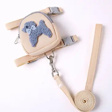 Escape-Proof Cat Harness & Leash: Puppy Backpack Design, Padded Fabric