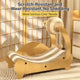 Scratching & Rest Cat Scratcher: Bamboo Frame, Striped Sisal, Hanging Ball