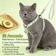 Escape-Proof Cat Harness & Leash: Avocado Accent, Plaid Design
