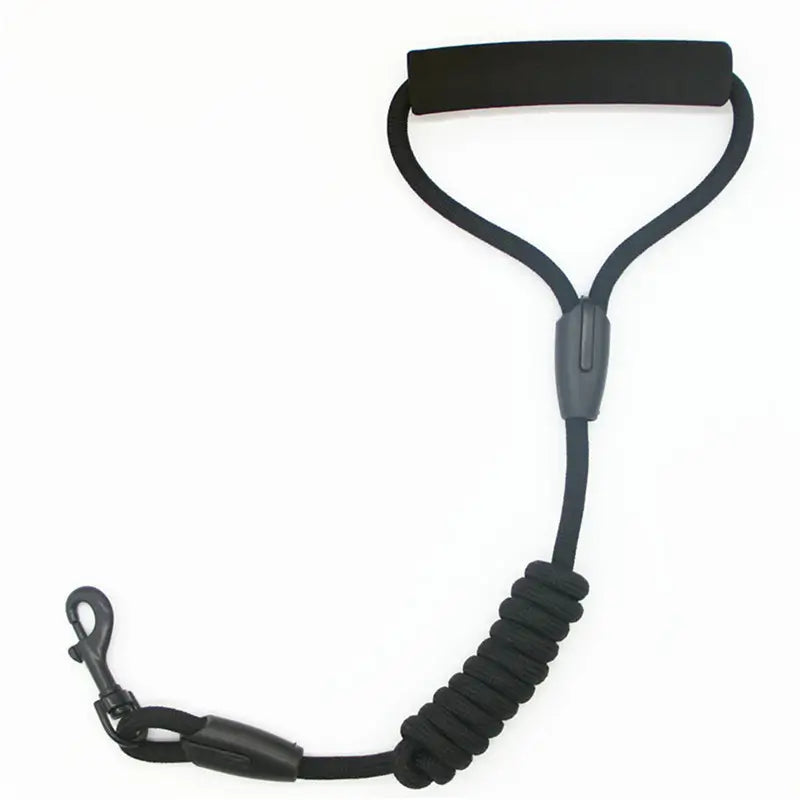Shock-Absorbing Pet Leash: Padded Handle, Bungee Design