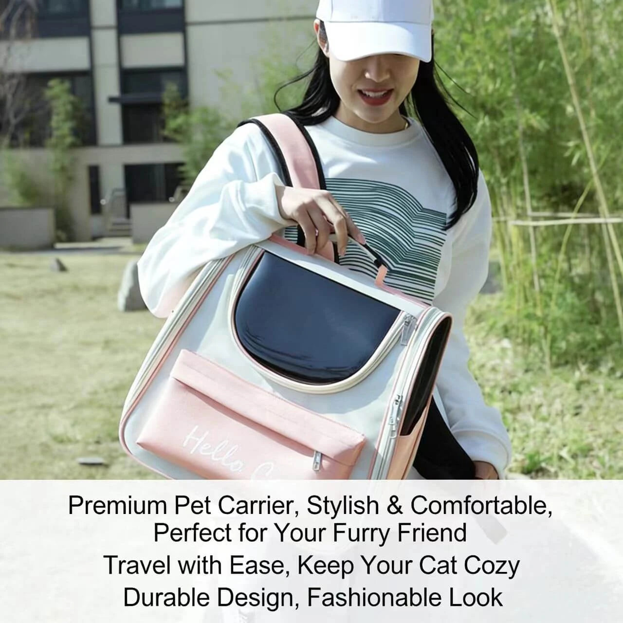 Travel Cat Backpack - Multi-Pocket, Lightweight, Breathable, Blue