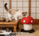 Cat Scratcher, Mushroom Design, Red/White, Rope, Scratching Tool for Cats
