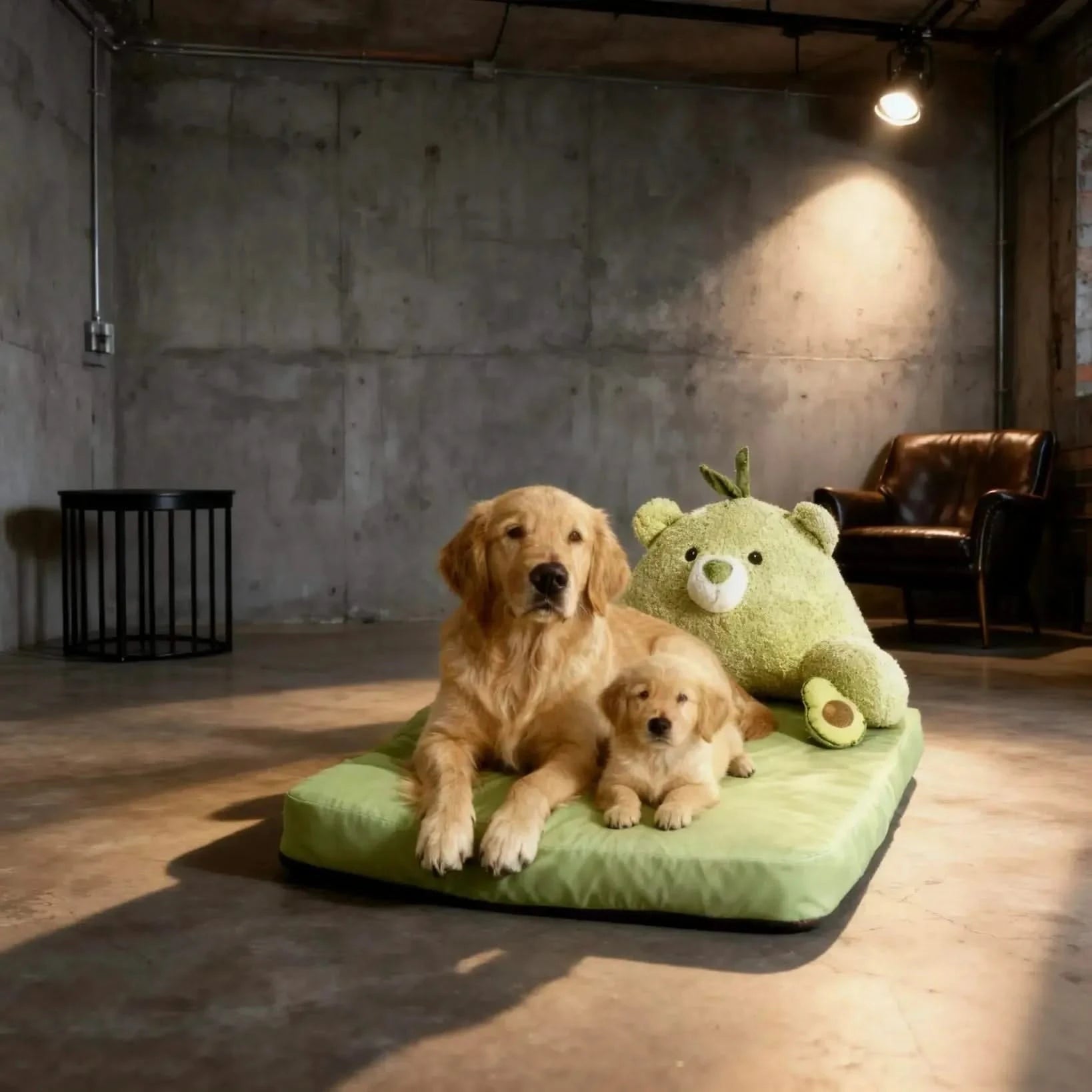 Avocado Sofa Dog Bed for Small Dogs, Cute Pet Bed Round Washable Plush Bed.