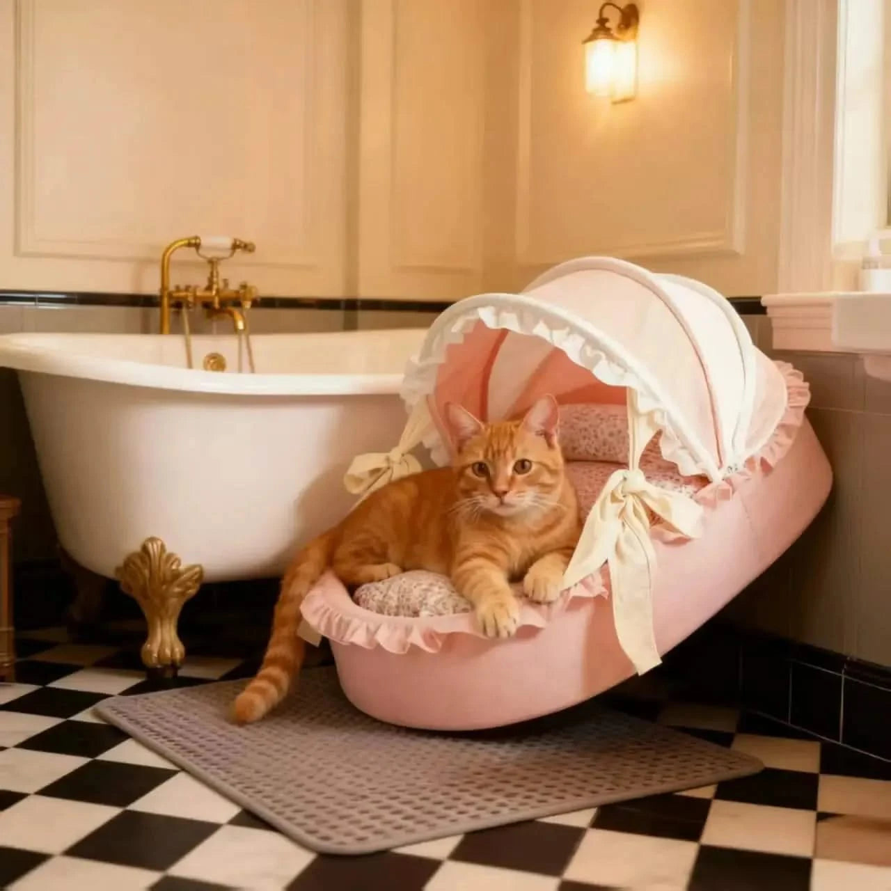 New Season Pet Bed Princess Style Washable Dog Basket House Removable Cushion.