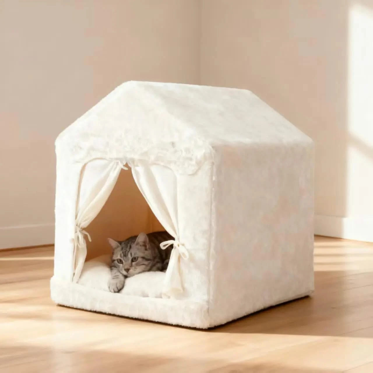 Easy Clean & Maintenance:The bed's easy-clean material makes upkeep a breeze, keeping your pet's space hygienic.