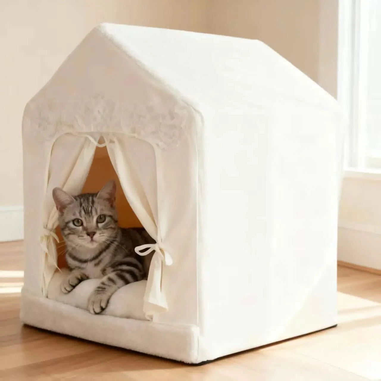 Easy Clean & Maintenance:The bed's easy-clean material makes upkeep a breeze, keeping your pet's space hygienic.