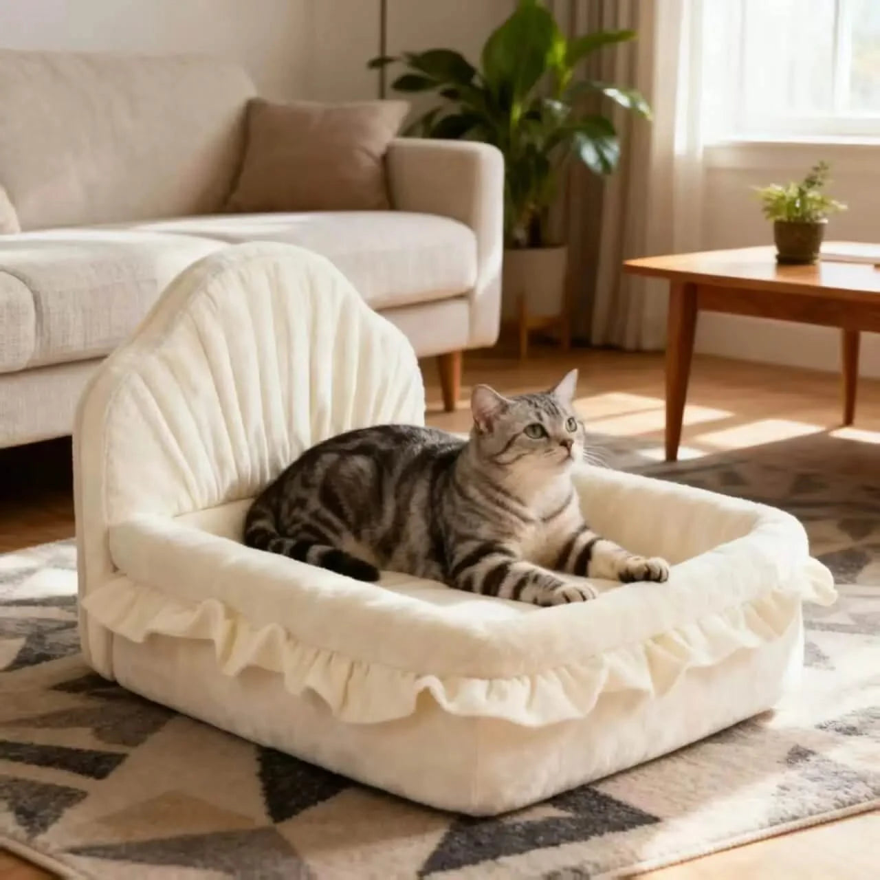 Easy Clean & Maintenance:The bed's easy-clean material makes upkeep a breeze, keeping your pet's space hygienic.