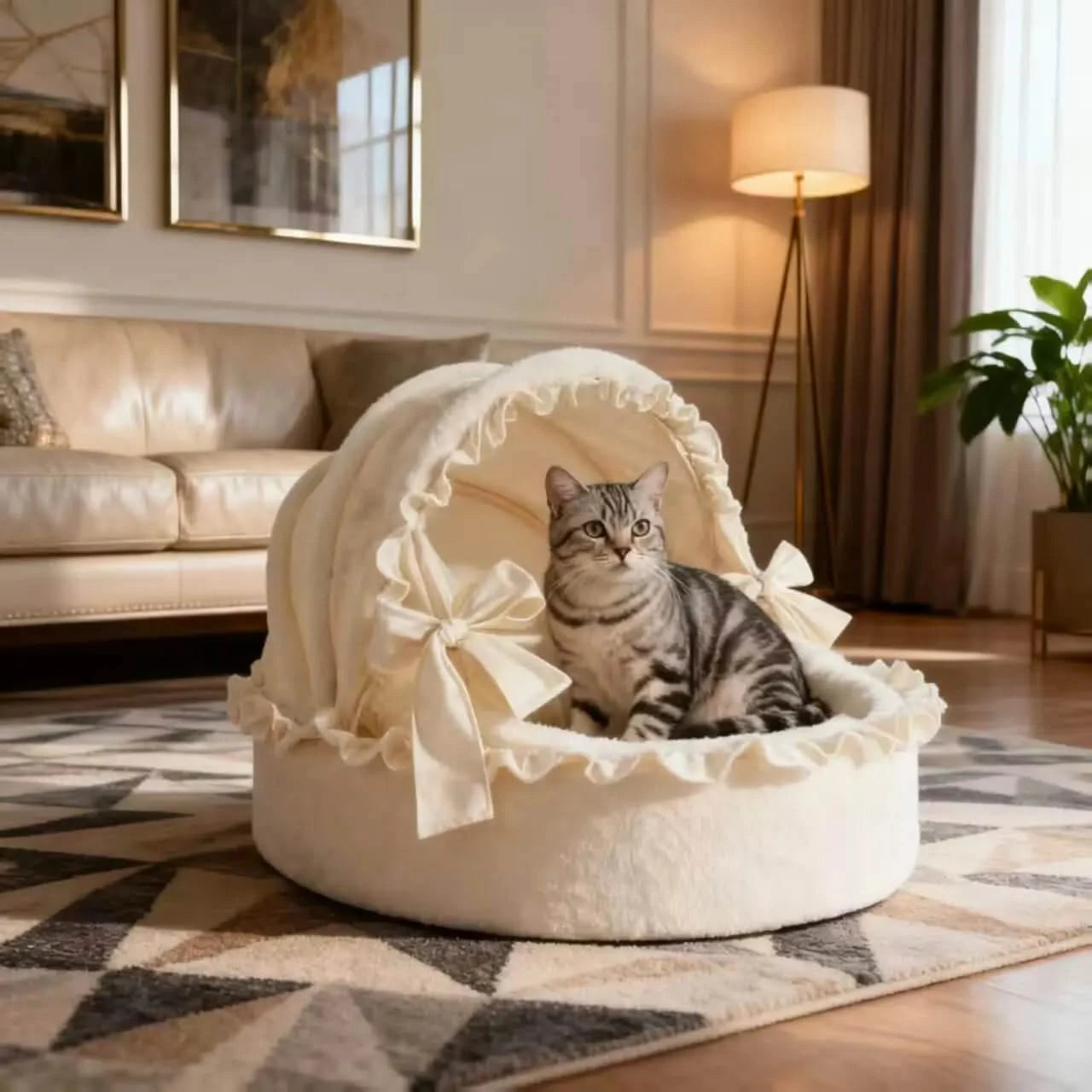 New Season Pet Bed Princess Style Washable Dog Basket House Removable Cushion.