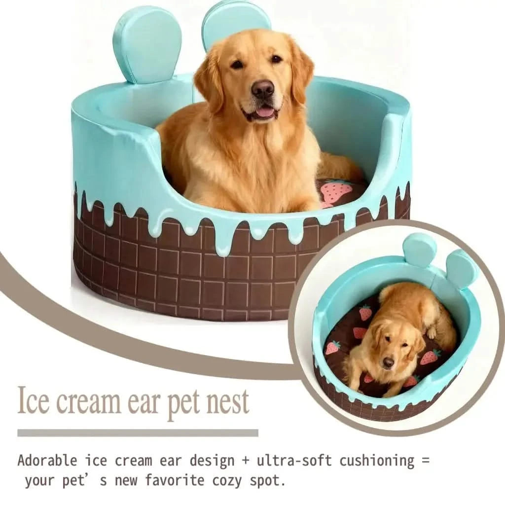 Soft Pet Bed Detachable Washable Dog Sleeping Very Soft Comfortable Warm Four Seasons Detachable Pet Beds Supplies.