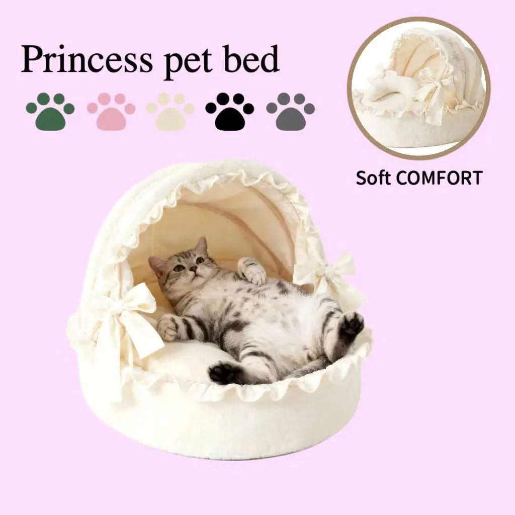 New Season Pet Bed Princess Style Washable Dog Basket House Removable Cushion.