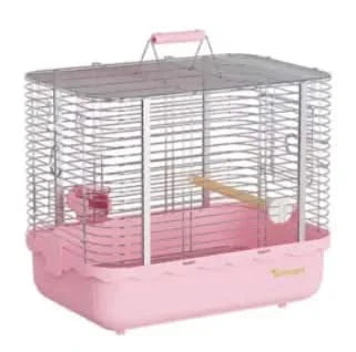 Durable Stainless Steel Portable Bird Carrier Travel Cage with Perch & Bowls