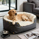 Modern Pet Bed for Dogs, Oval Nest Shape, Oxford Fabric, Removable Cushion, All-Season