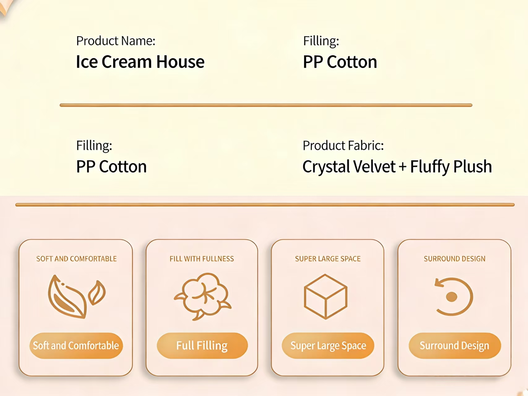 Warm Ice Cream House Pet Bed: Cozy Princess Nest for Cats & Dogs