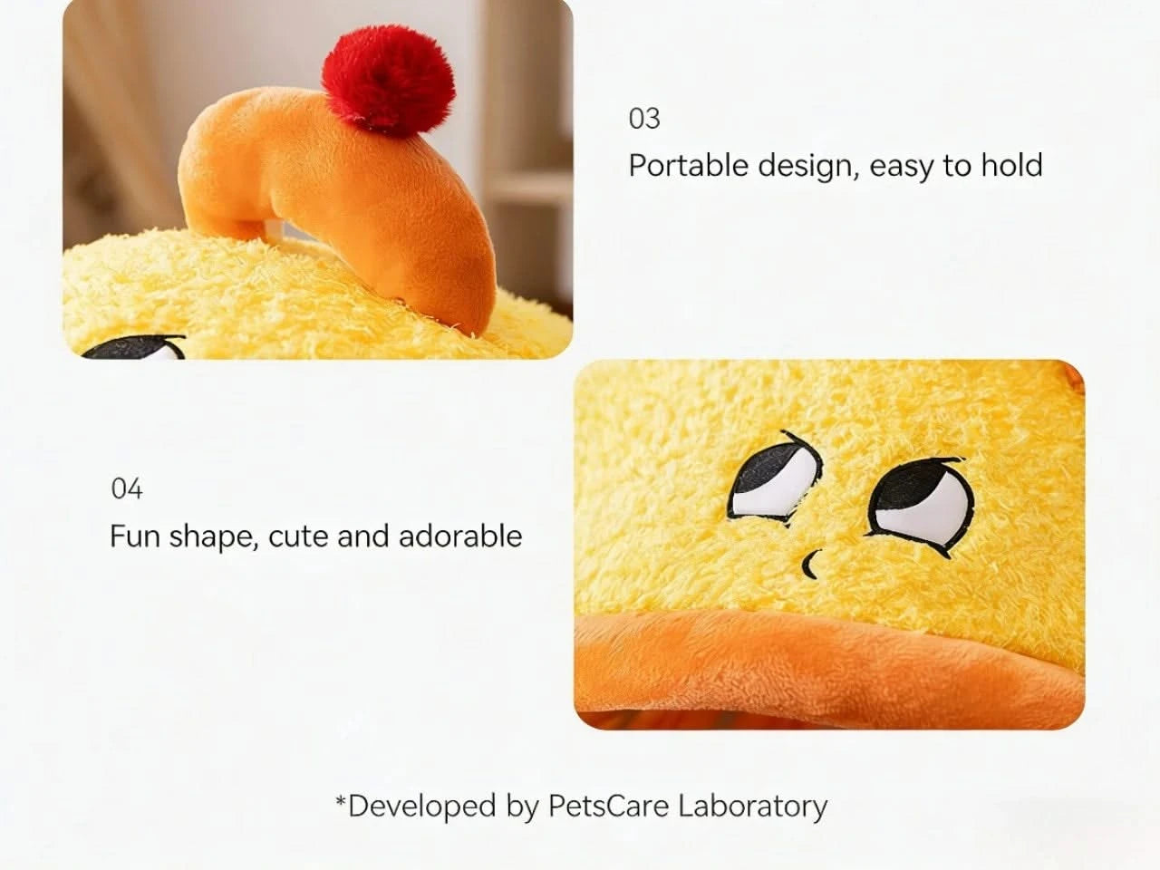 Lazy Cat Bed, Drowsy Eye Accent, Plush Fabric, Orange, Cozy Cave Nest, All-Season