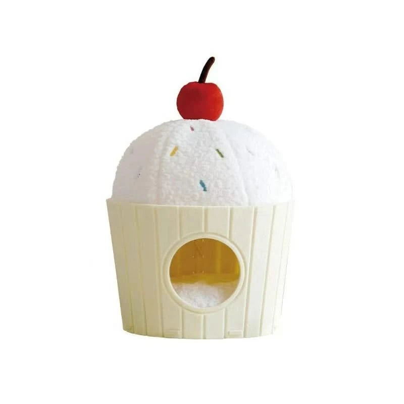 Multi-Functional Cat Bed, Cupcake Shape, Play/Sleep Dual Purpose, Felt & Plush
