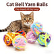 Interactive Bell Yarn Ball Toys for Cats - Colorful Plush Fabric, All-Day Play