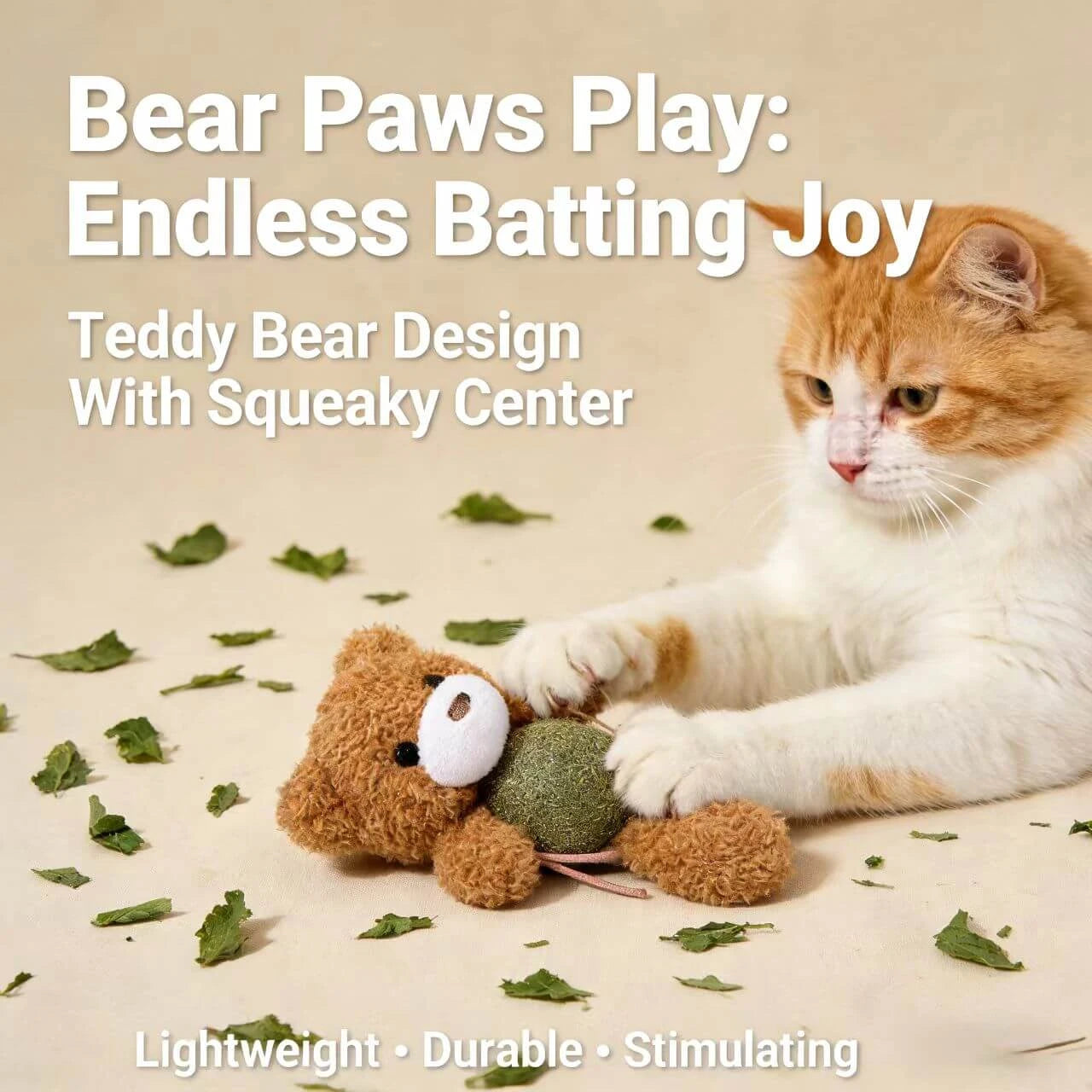 Catnip & Bell Cartoon Plush Toys for Cats - Soft Fabric, Crisp Bell