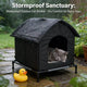 Waterproof Outdoor Cat Nest: Black, Stand Design, Weather-Resistant for Cats