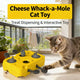 Cheese Cat Whack-a-Mole Toy - Interactive, Treat-Dispensing