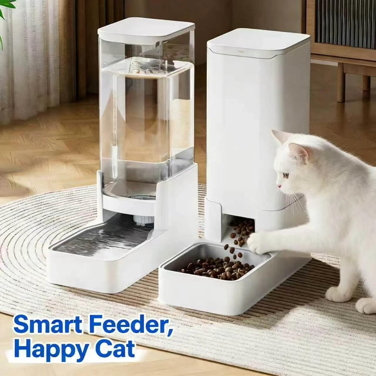 Pet-Friendly Non-Slip Cat Bowl – Safe Material, Colorful Designs (Yellow/White)