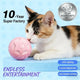 Interactive LED Cat Ball Toy - 2-Level Adjustment, Low Noise, Pink