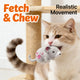Automatic Moving Realistic Plush Hamster Cat Toy for Cats, Interactive