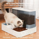 Gravity Cat Feeder & Waterer - All-in-One, Large Capacity, White